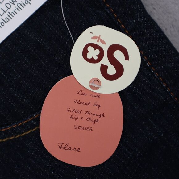 SO Jeans Girls 9 Dark Blue Deep Value Denim Flared Leg Fitted Hip Casual Pants - Picture 6 of 14